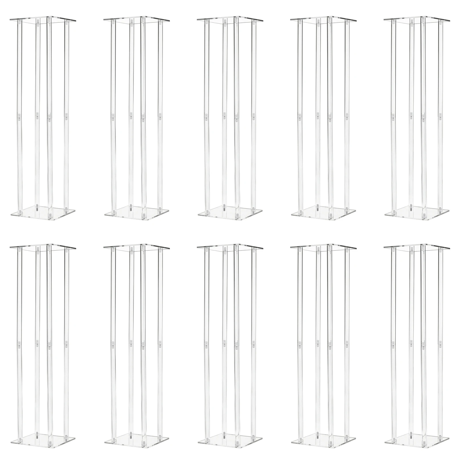 

10pcsElegant Acrylic Flower Stands: Durable, Stylish Wedding Decor for a Unique, Luxurious, and Romantic Atmosphere