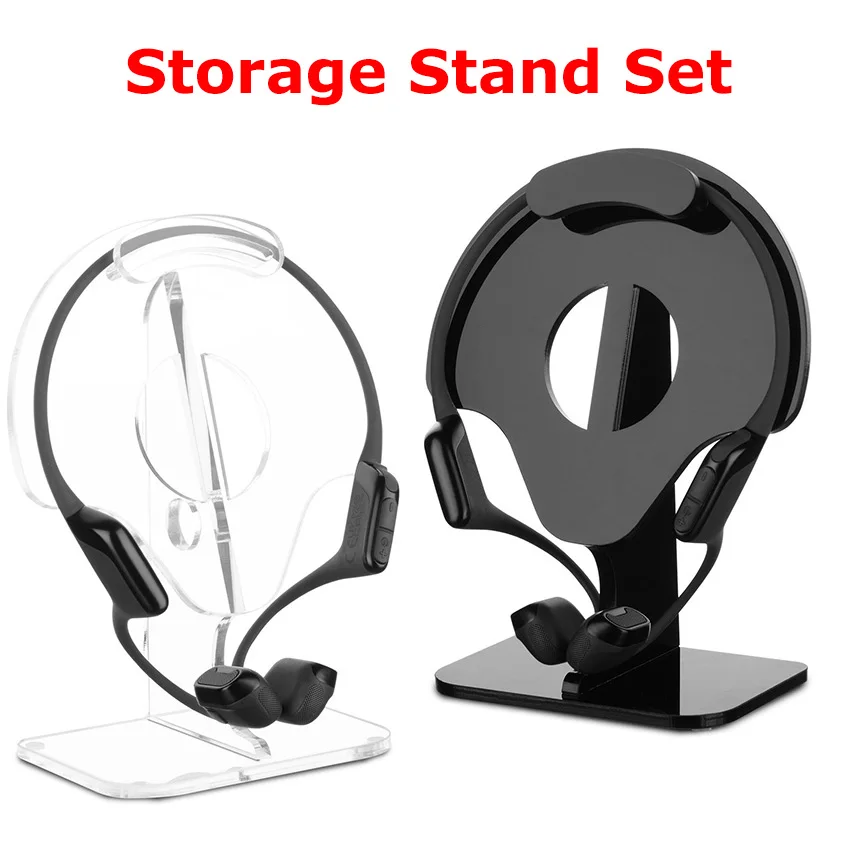 

Acrylic Desktop Storage Stand for Open Run Pro 2/Pro/Air/Swim Pro Non-Slip Base Earphone Display Stand with Cable Strap