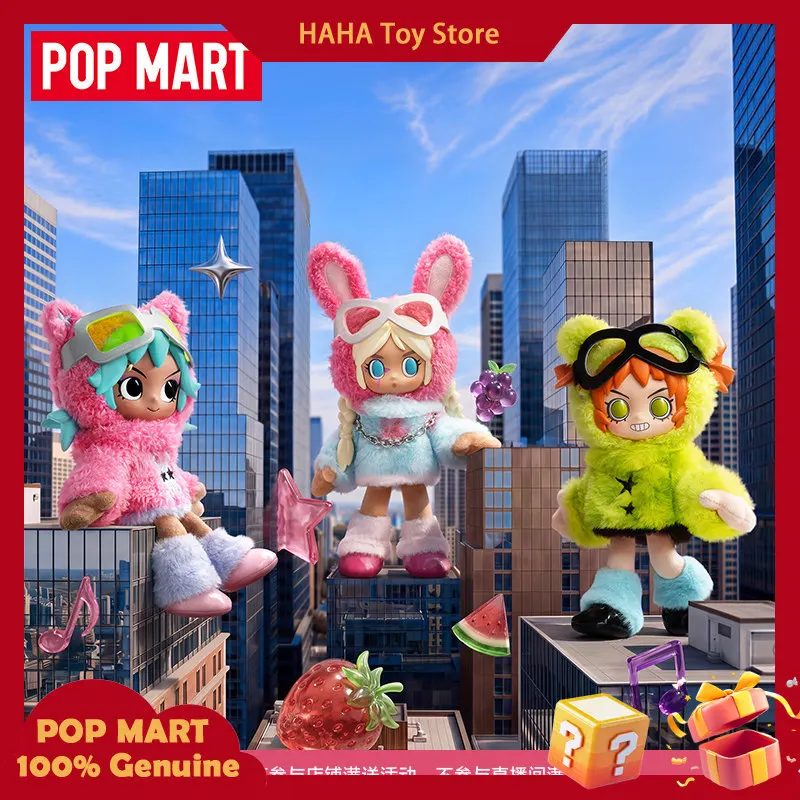 

POP MART Peach Riot Fruit Series Plush Doll Pendant Fluffy Collectible Figurine Bag Ornament for Adult Collectors Gift