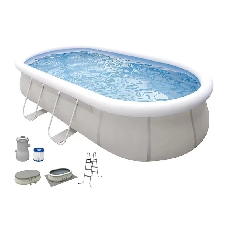

Outdoor Kids Family Swimming Pool Luxury Above Ground Metal Frame Pool