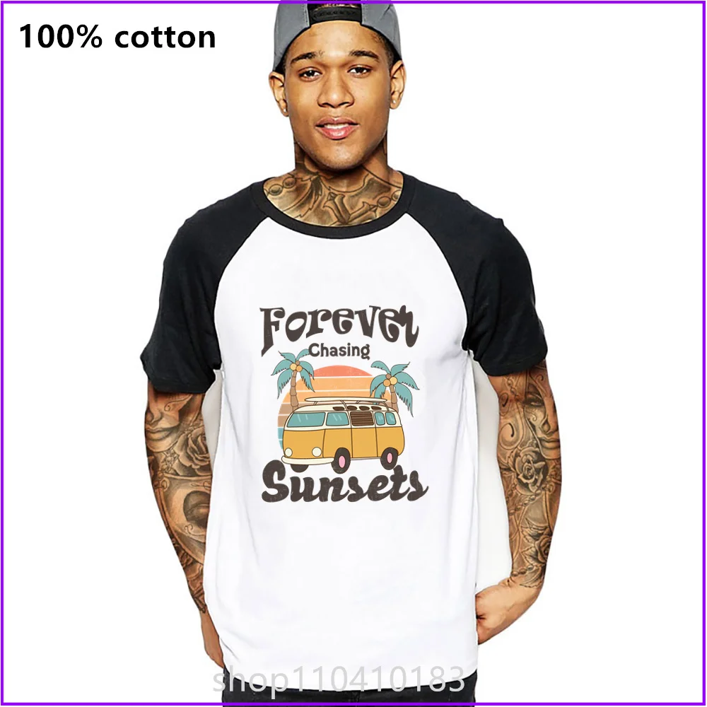 Forever Chasing Sunsets Sja1545 T Shirts For Men'S Women Tshirt T-Shirt White Fahion Cotton Long Sleeve Compression Tee Logo