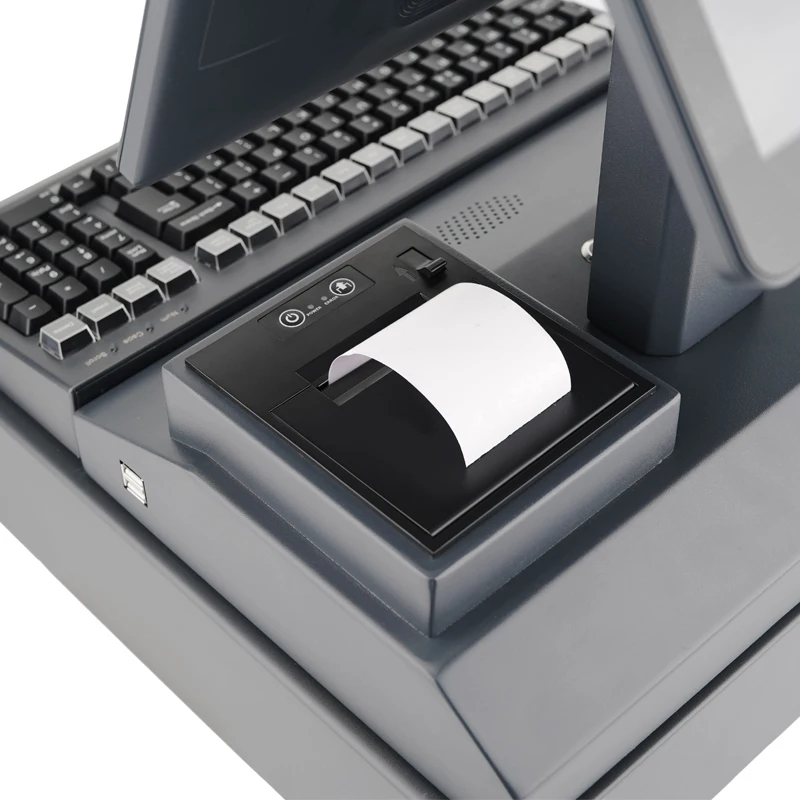 

Windows EPOS System Cash Register POS 15'6 dual Display POS system for retail cashier with printer and scanner