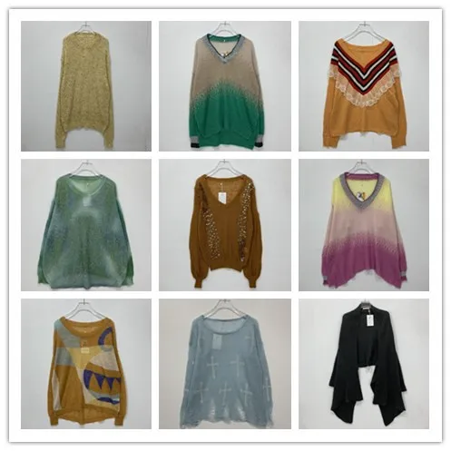 

Vintage Sweet Lightweight Sea Silk Loose Girl Soft Sle Forest System Lazy Sweater round Ne Long Sve Spring Autumn