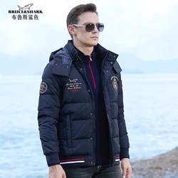 Winter New Men's Thickened Down Jacket 70% Gray Duck Feather Waterproof Loose Men Down Coat Male Hooded Thermal Big Size 3XL