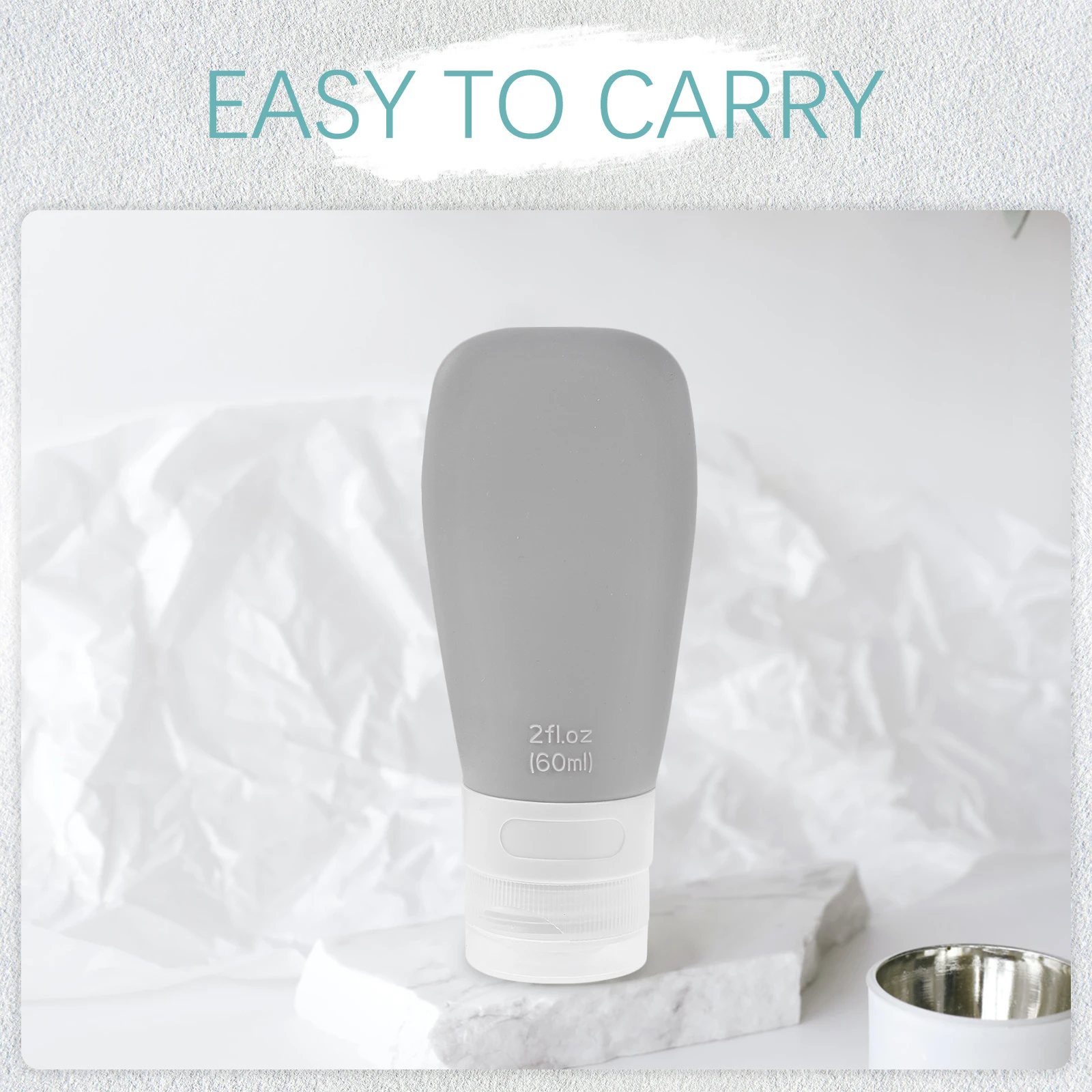 

4 Pcs Silicone Travel Bottles Refillable Shampoo Lotion Disinfectant Portable Leak Proof Empty Shampoo Bottle Cosmetics