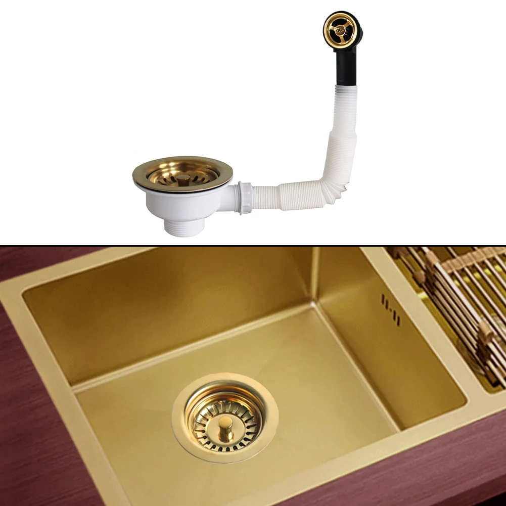 

Сливный фильтр для кухонной раковины Downcomer 114 мм, позолоченный фильтр с переливом для раковины, диаметр открытого отверстия, размер Φ 86–95 мм