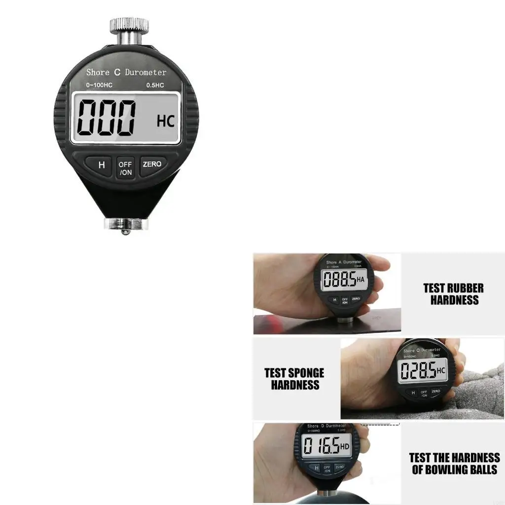 Фото Цифровой твердомер Твердомер Шор 0-100 Измеритель твердости D