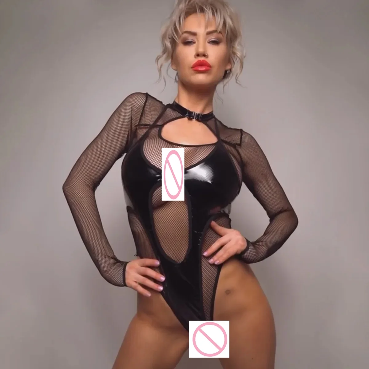 

European and American fashionable and sexy nightclub-free temptation body-shaping jumpsuit