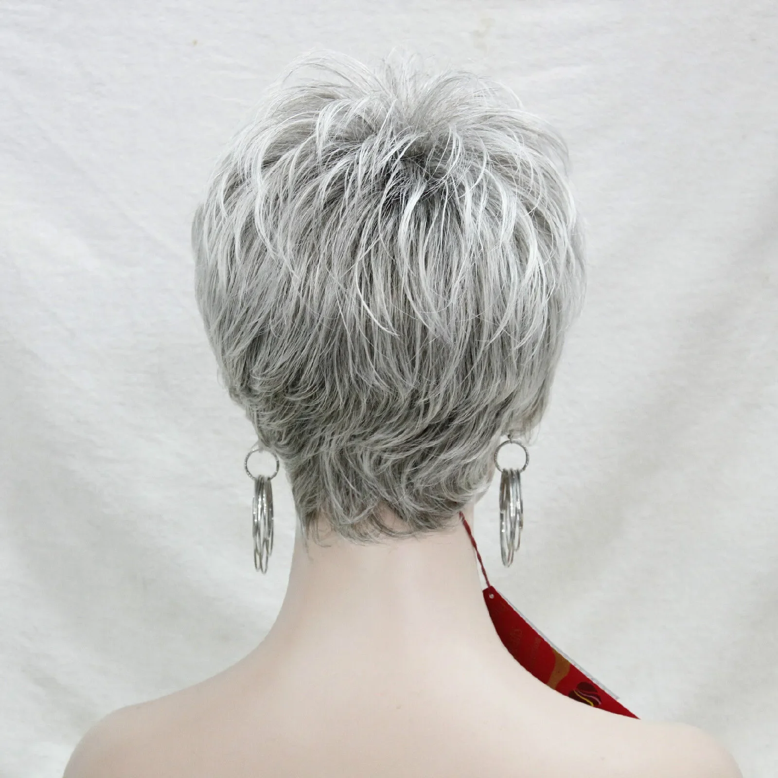 Fashion short light gray mix root synthetic lady's Cosplay wig