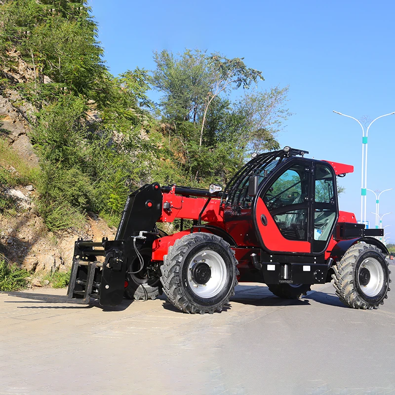 Telescopic Boom Forklift Arm Cranes 3ton 3.5ton 4Ton 4WD Telehandler Telescopic Forklift with Cabin Customized