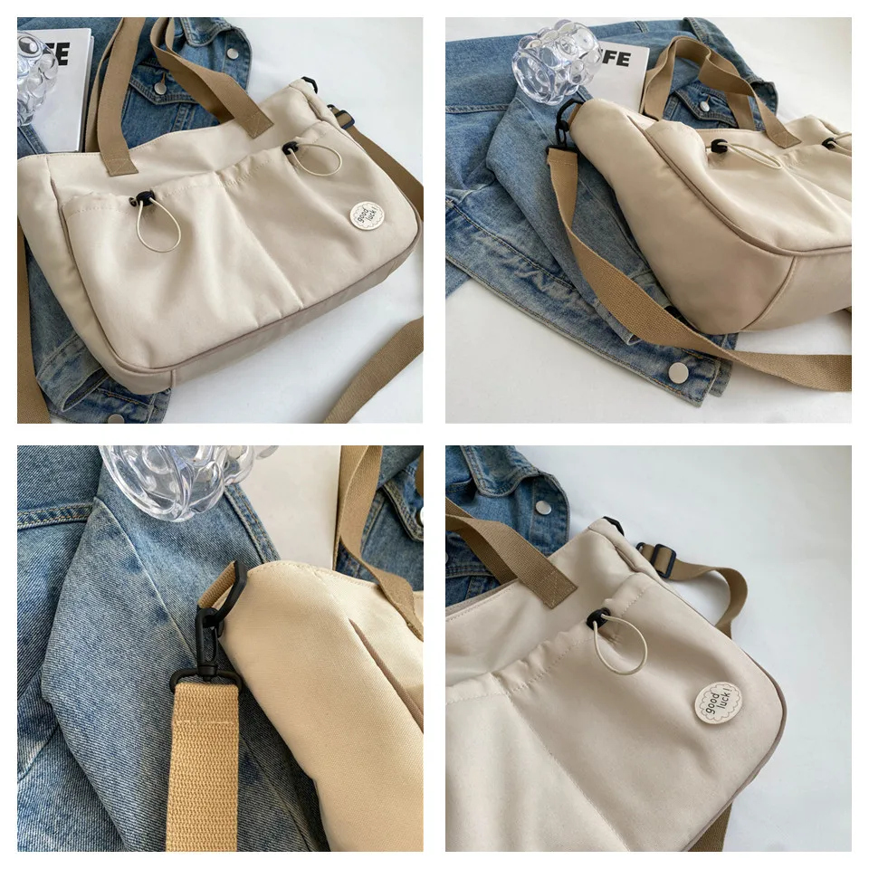 Vrouwen Trend Schoudertassen Lange Riem Canvas Mode Crossbody Tassen Multi Pocket En Grote Capaciteit Hoge Kwaliteit Vrouwelijke Handtas