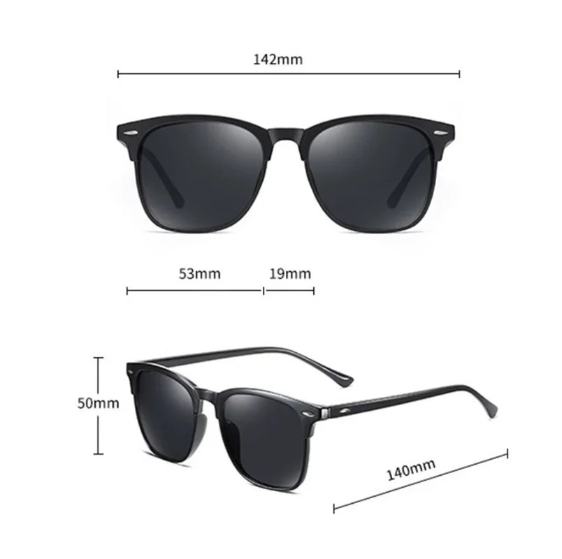 Square Frame Tinted Myopia Nearsighted Glasses For Men Prescription Glasses Outdoor Fashion Driving Sunglasses -1.25 FELRES
