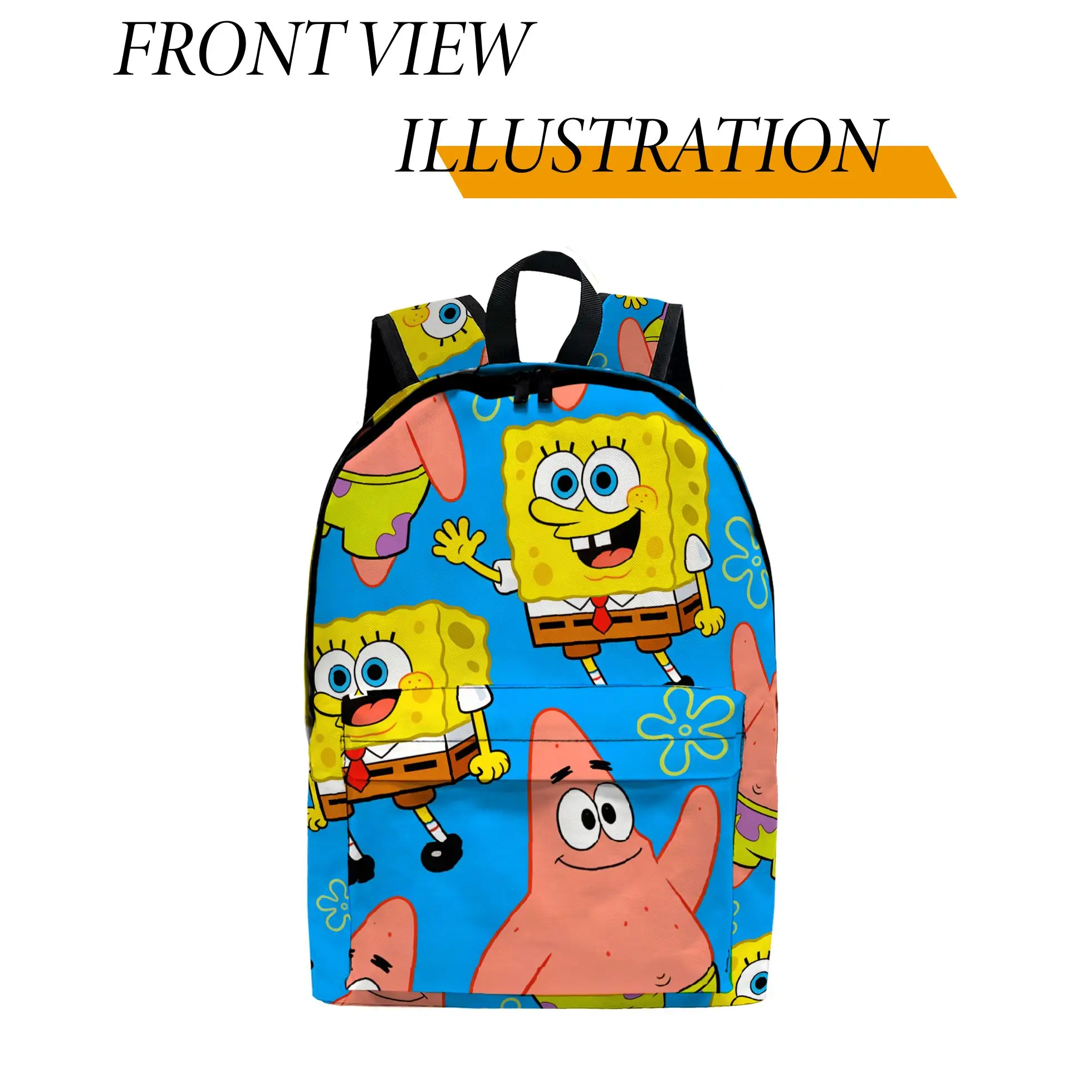 

1pc SpongeBob SquarePants,Backpack, Fashionable and Simple, Unisex, Large Capacity, High-Quality Gift
