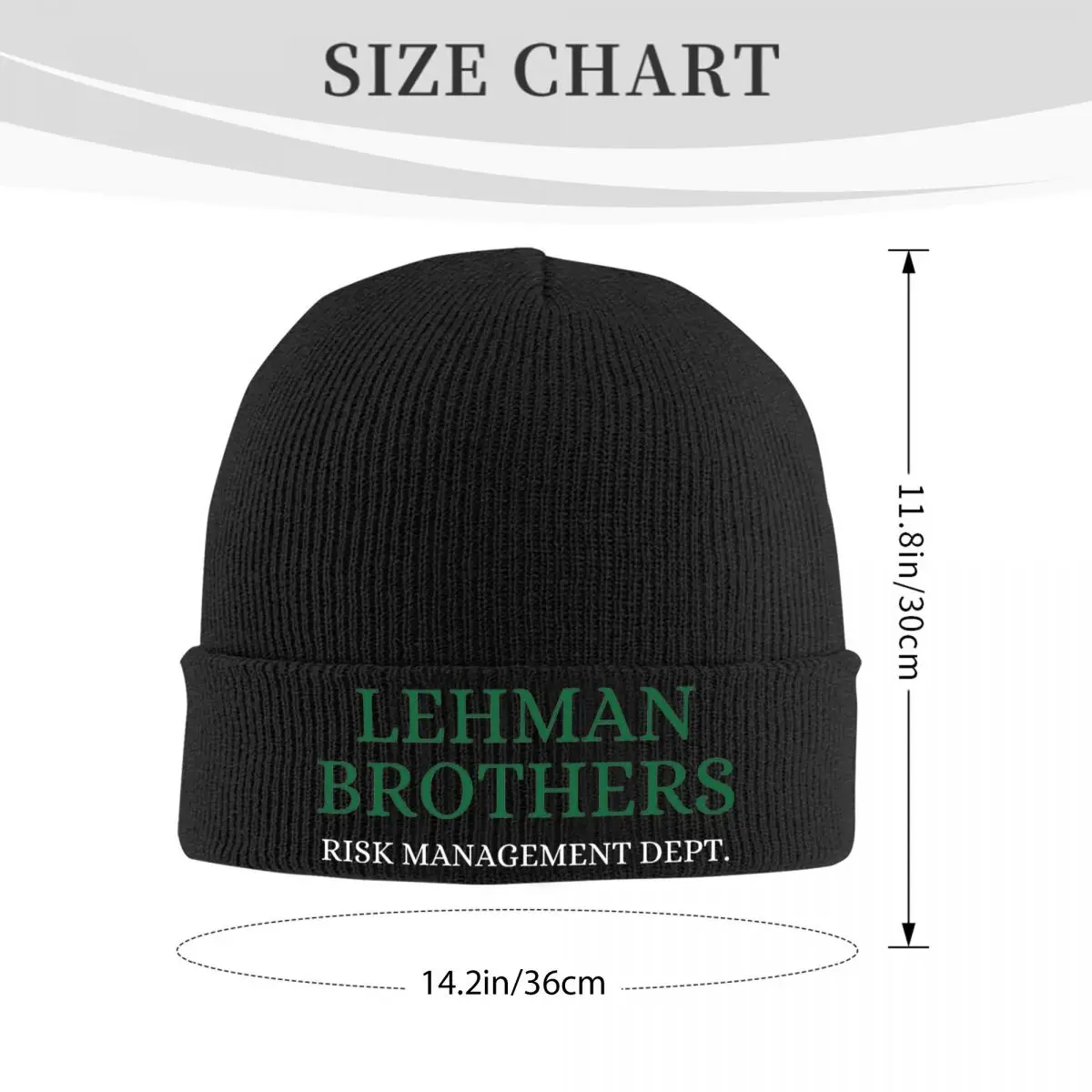 Lehman Brothers Risk Management Dept 2008 Hats Autumn Winter Beanies Warm Cap Unisex Bonnet