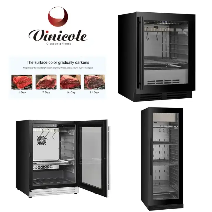 

Scratch-Resistant Worktop Elevated Design Humidity Control Panel Dry Ager Meat Curing Cabinet Home Dry Aging Refrigerator