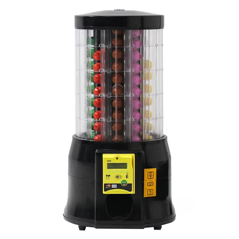 Coffee Capsule Machine Toys Candy Bouncy Ball Vending Machine Gacha Candy and Toy Plastic Gumball Machine