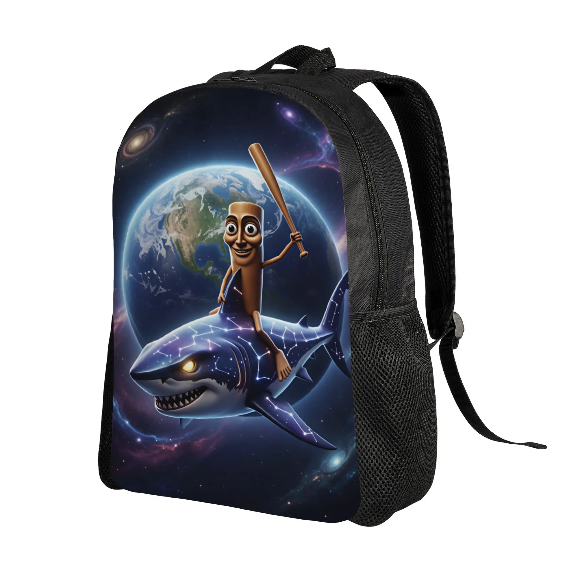 Tung Tung Tung Sahur Backpack Brainrot Meme  Girl Polyester Travel Backpacks Big Elegant High School Bags Rucksack