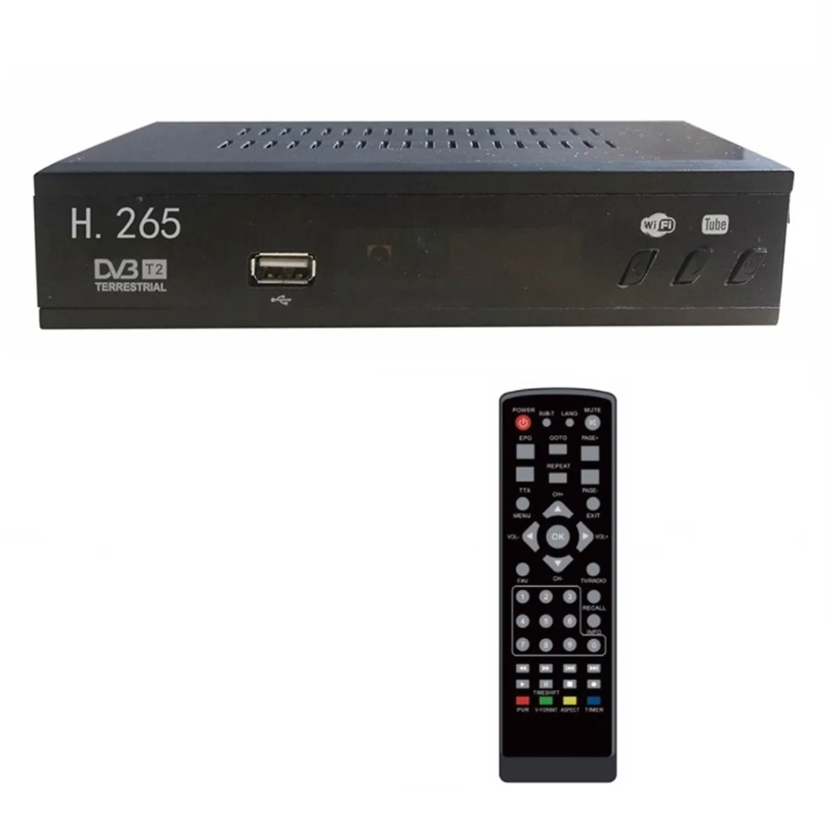 

DVB T2 HEVC 265 Digital TV Tuner DVB-T2 H.265 1080P HD Decoder USB Terrestrial TV Receiver EPG Set Top Box,EU Plug