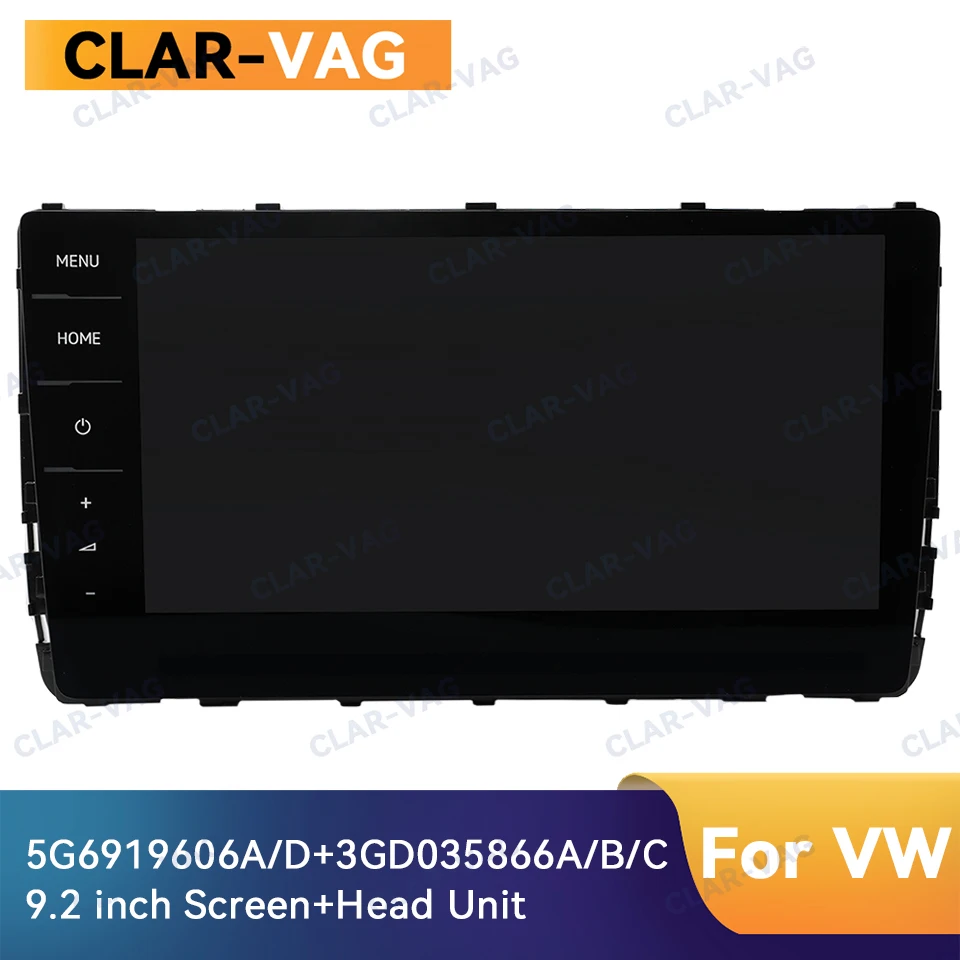 For VW Golf MK7 7.5 R Passat B8 Tiguan MK2 9.2 inch Full Size Radio Touch Screen Display MIB Main Unit 5G6 919 606A 3GD035866A