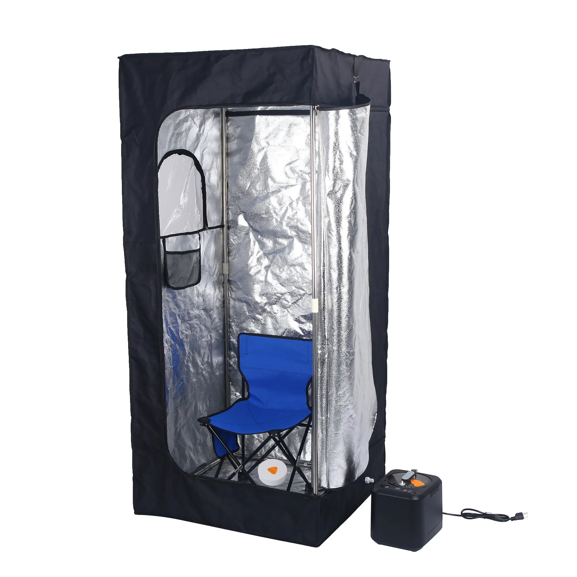 Quadrilateral bracket sweat steamer single window foldable portable bath box
