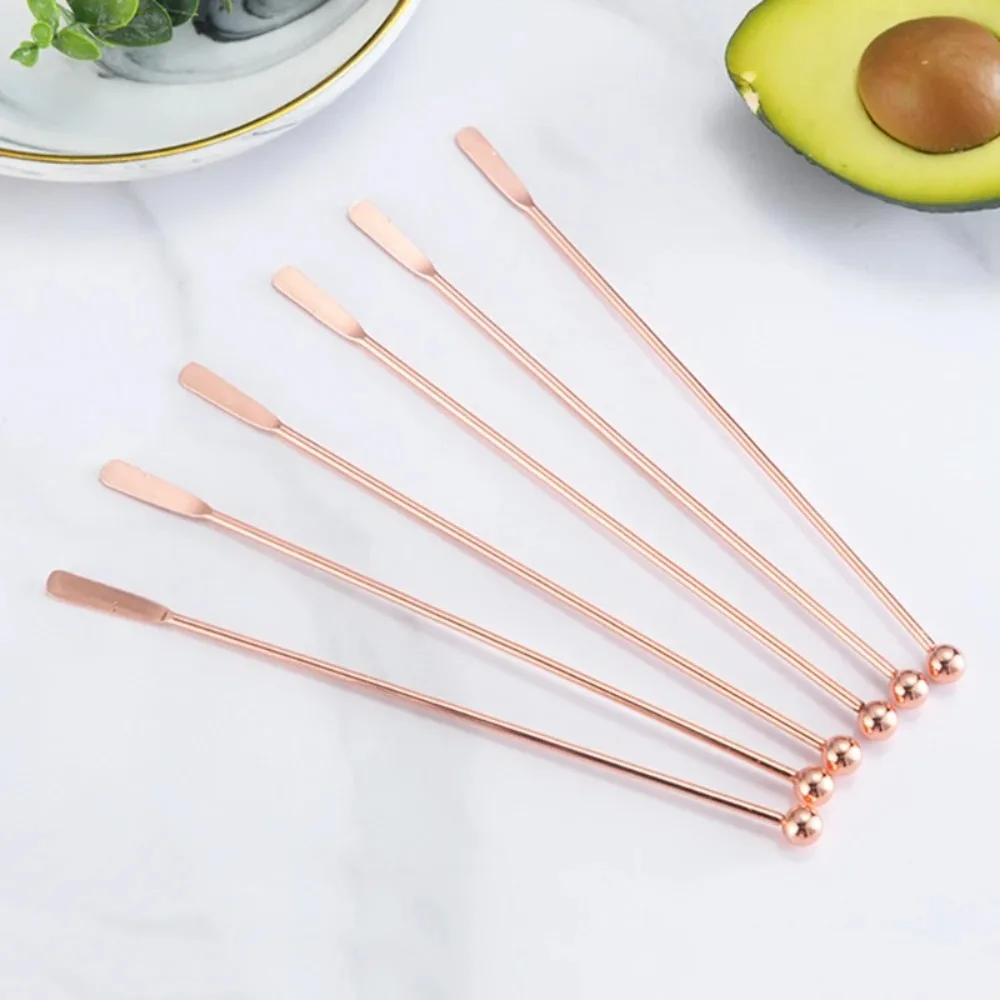 

6Pcs 304 Stainless Steel Cocktail Picks Fruit Sticks Toothpicks for Party Bar Tools Drink Stirring Sticks Martini Picks Party