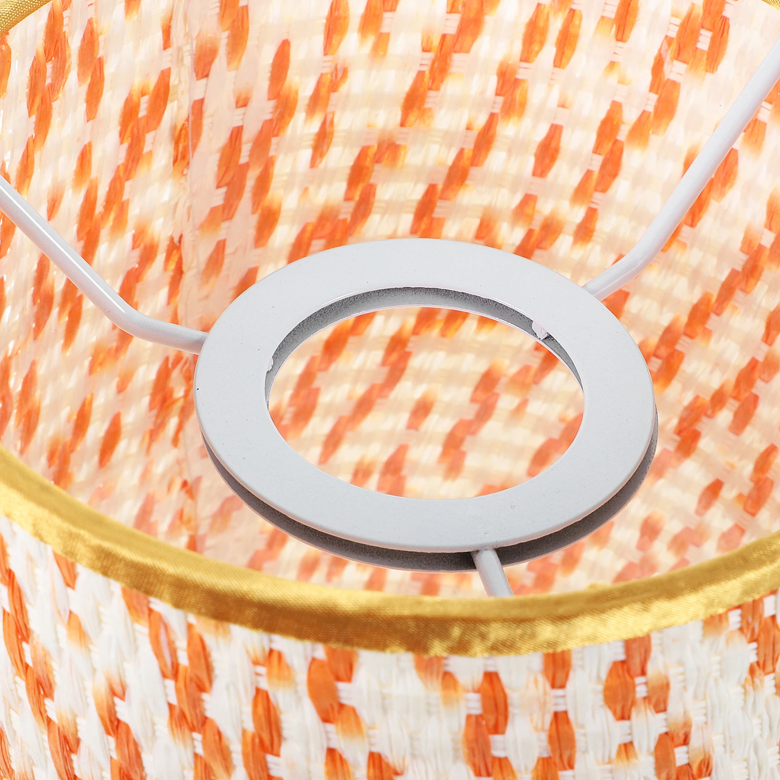 

Stylish Woven Fabric Iron Lamp Shade Replacement Durable Drum For Floor Lamps Table Lamps Bedroom Living Room Lighting