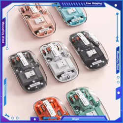 Wiwu Wireless Bluetooth Mouse Transparently Rechargeable Unmute Ergonomic Laptop Tablet PC Face Value Men and Women Gaming RGB