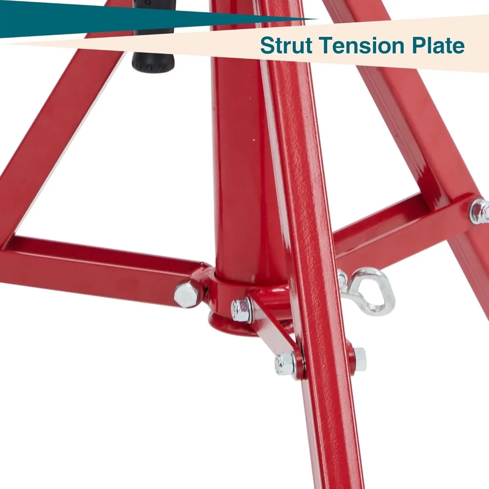 حامل جاك أنبوبي بارتفاع قابل للتعديل، نطاق 28-52 بوصة، سعة 2500 رطل، فولاذ قابل للطي، أرجل محمولة للسيارات والصناعة #6