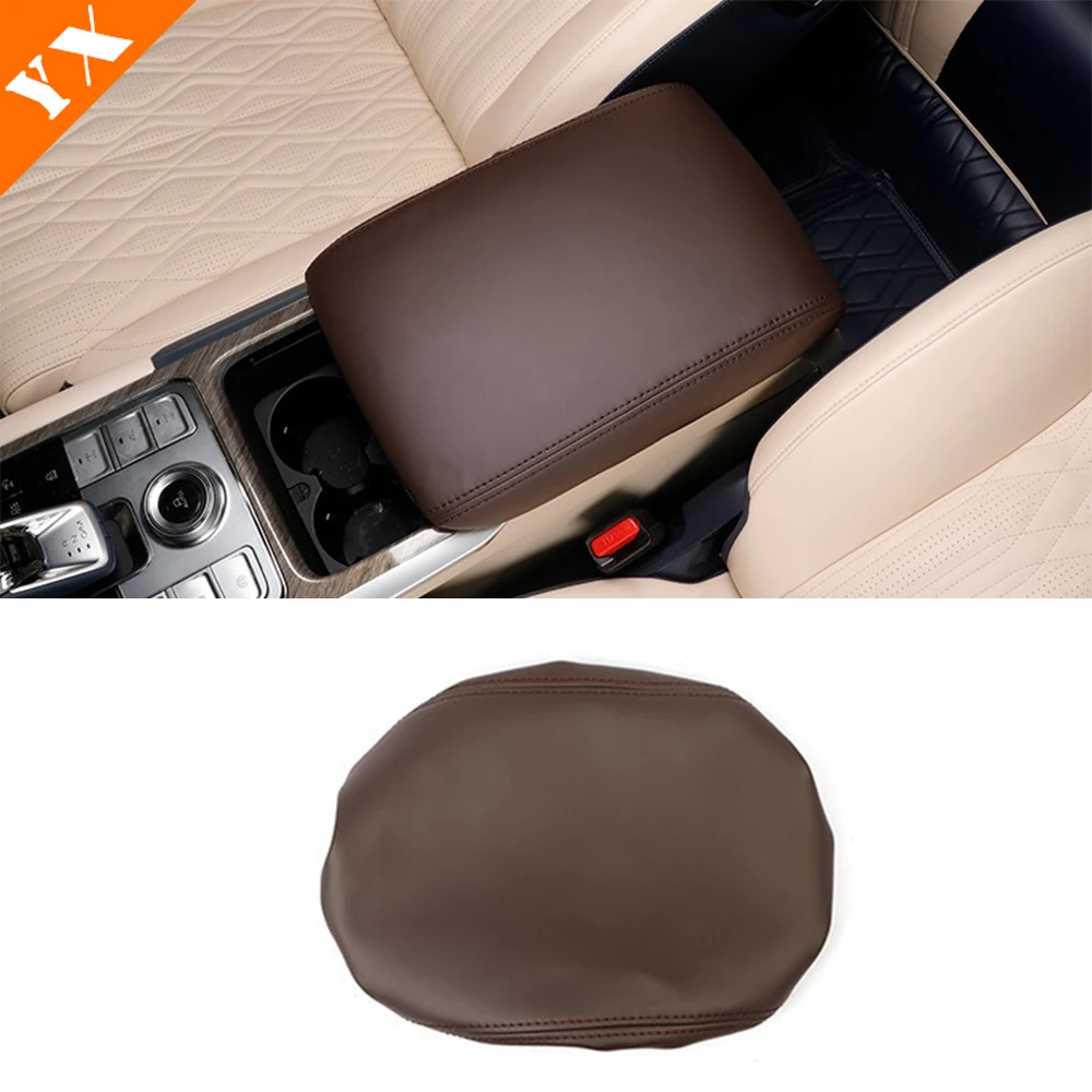 For GWM Tank 500 Great Wall 2022-2023 Flocking/Leather Auto Center Armrest Cover Car Central Control Armrest Box Surface Cover