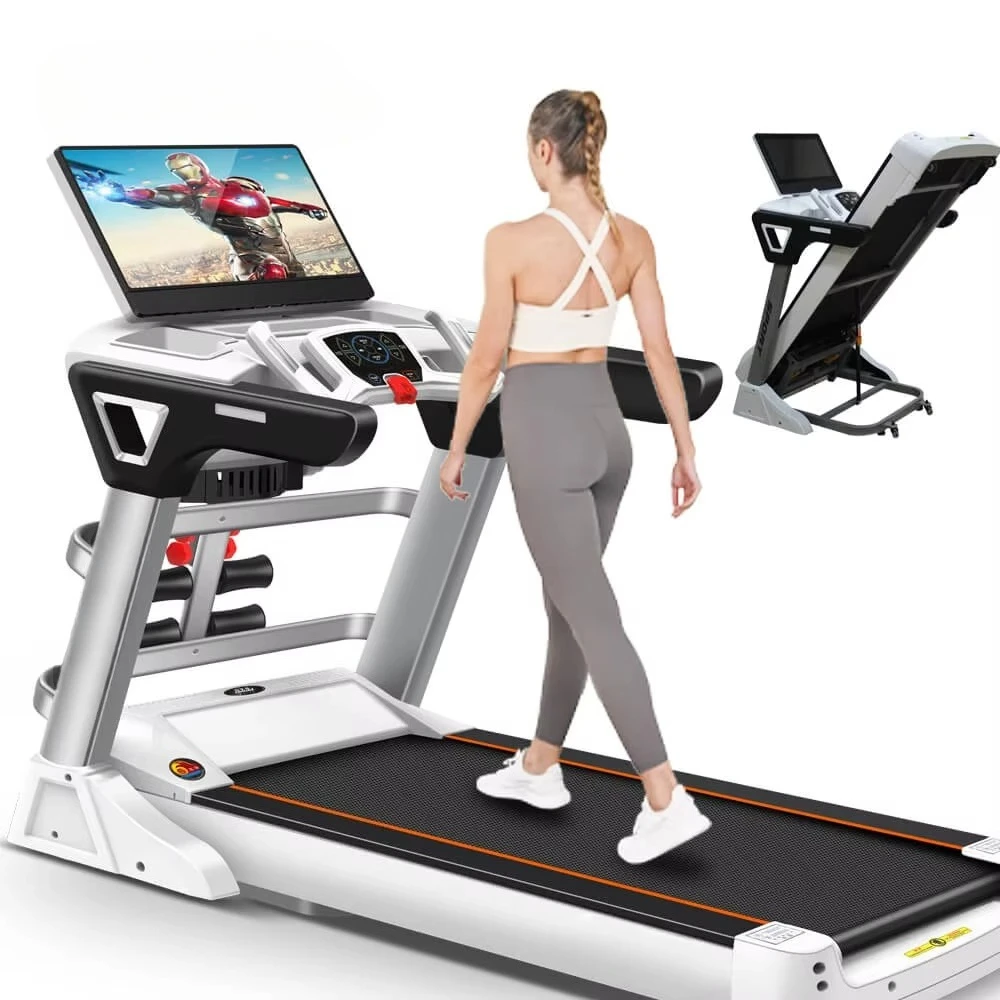 

Electric Foldable Treadmill 3.0hp Motorized Body Fit LED Screen Seni Commercial Gym Equipment Running Machine