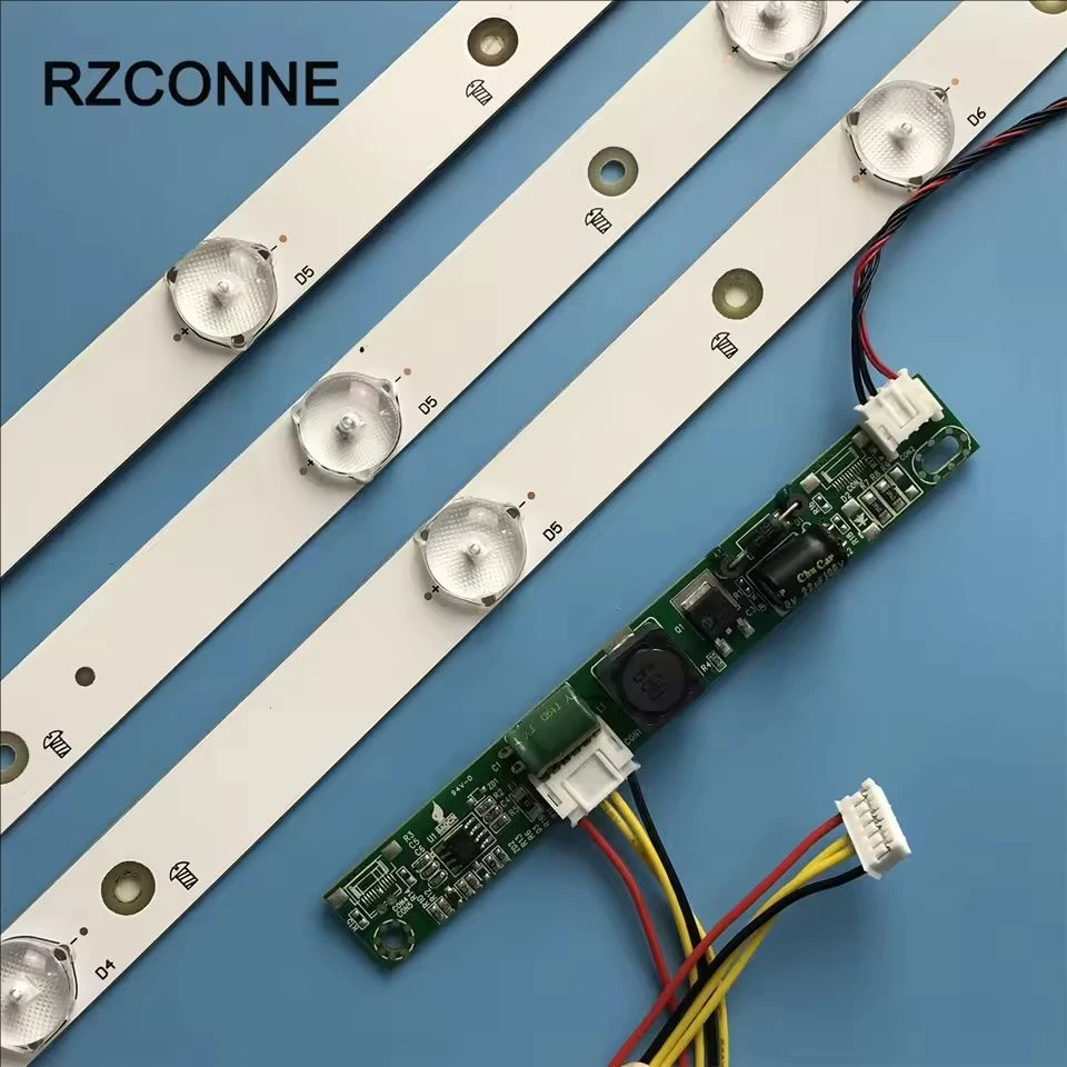 620mm LED Backlight Lamps kit Aluminum Board w/ Optical Lens Fliter for 32inch TV Monitor+driver board+DC 12V Mini Tester