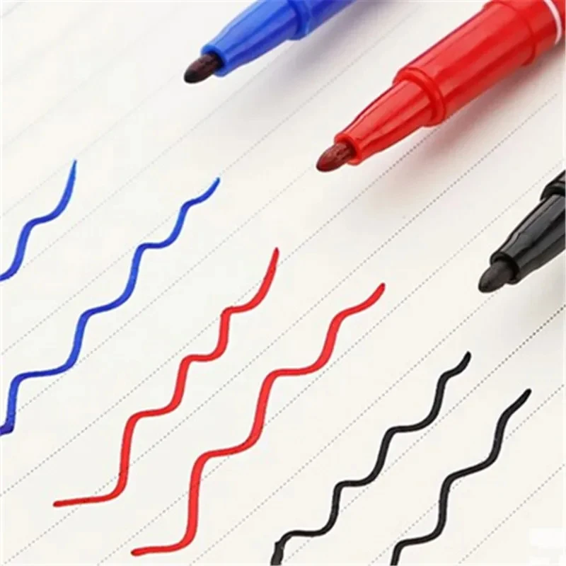 1/2/3pcs New 3pcs Colour Two Nib Waterproof Ink Art Markers Permanent Student School Office Supplies Painting Pen New