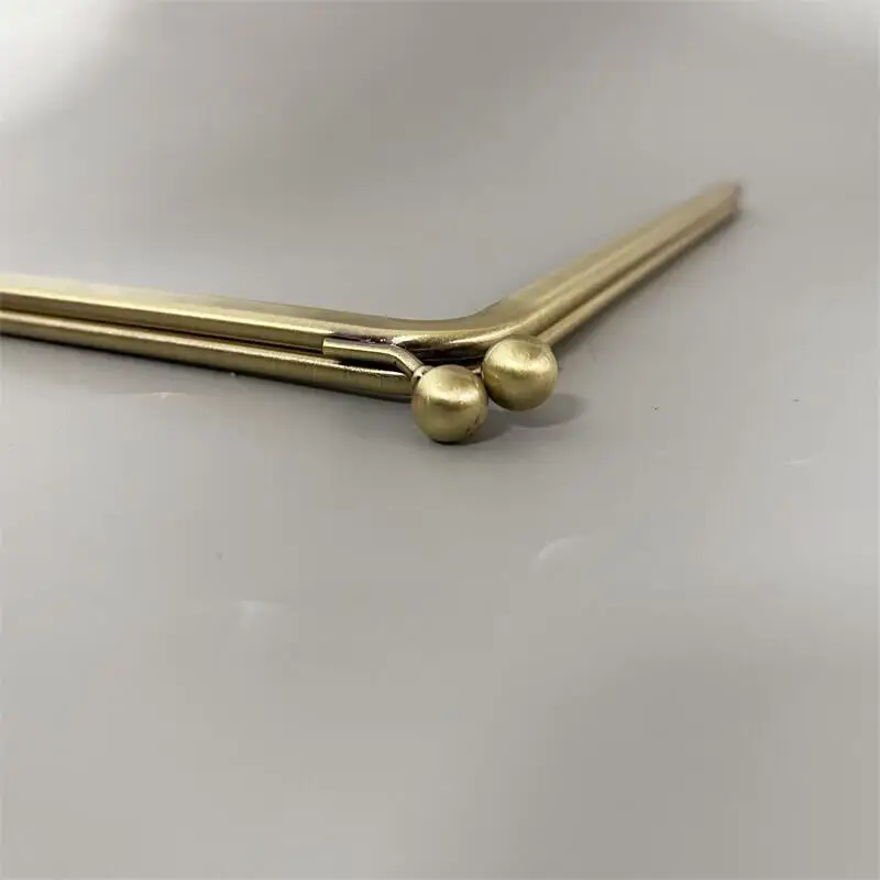 20x12 cm Handbag Frame Shape L Kiss Lock Craft Metal Frame Bag Parts No Screw Clutch Bag Parts Bronze Color Women Bag Handle