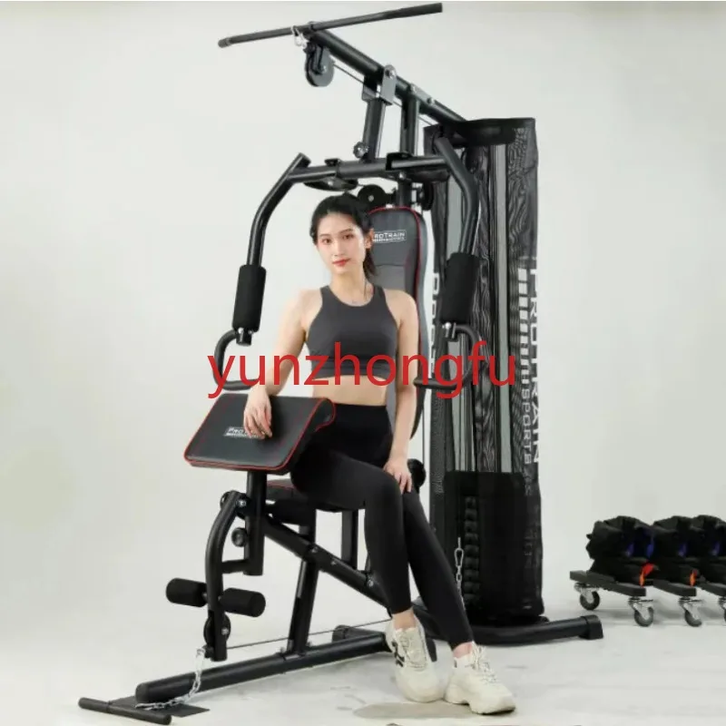 Indoor Mutli function station, home gym, fitness equipment, 3-station comprehensive trainer with weight