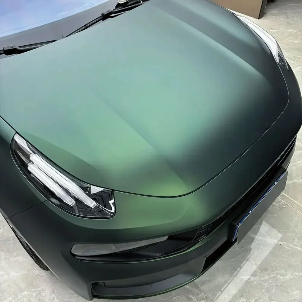 

Matte Emerald Green Car Wrap Film Auto Color Change Vinyl Film PVC Sticker PET Bubble Free Wrapping Car Accessories Auto Decals