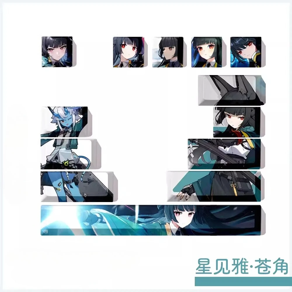 

MAIMOOO Zenless Zone Zero Keycaps 13 Keys Cherry Profile Hoshimi Miyabi Soukaku Anime Keycap PBT Custom ZZZ Game Keyboard Caps