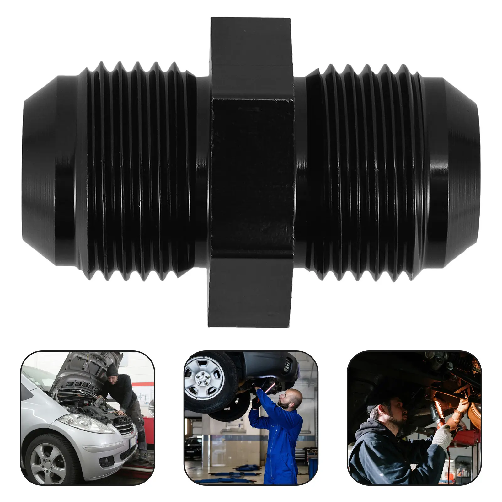 

Oil Cooler Hose Connector for Automotive Cooling Systems Heavy Duty Wear Resistant Coupling Hose Fitting Sleek Aesthetic Finish