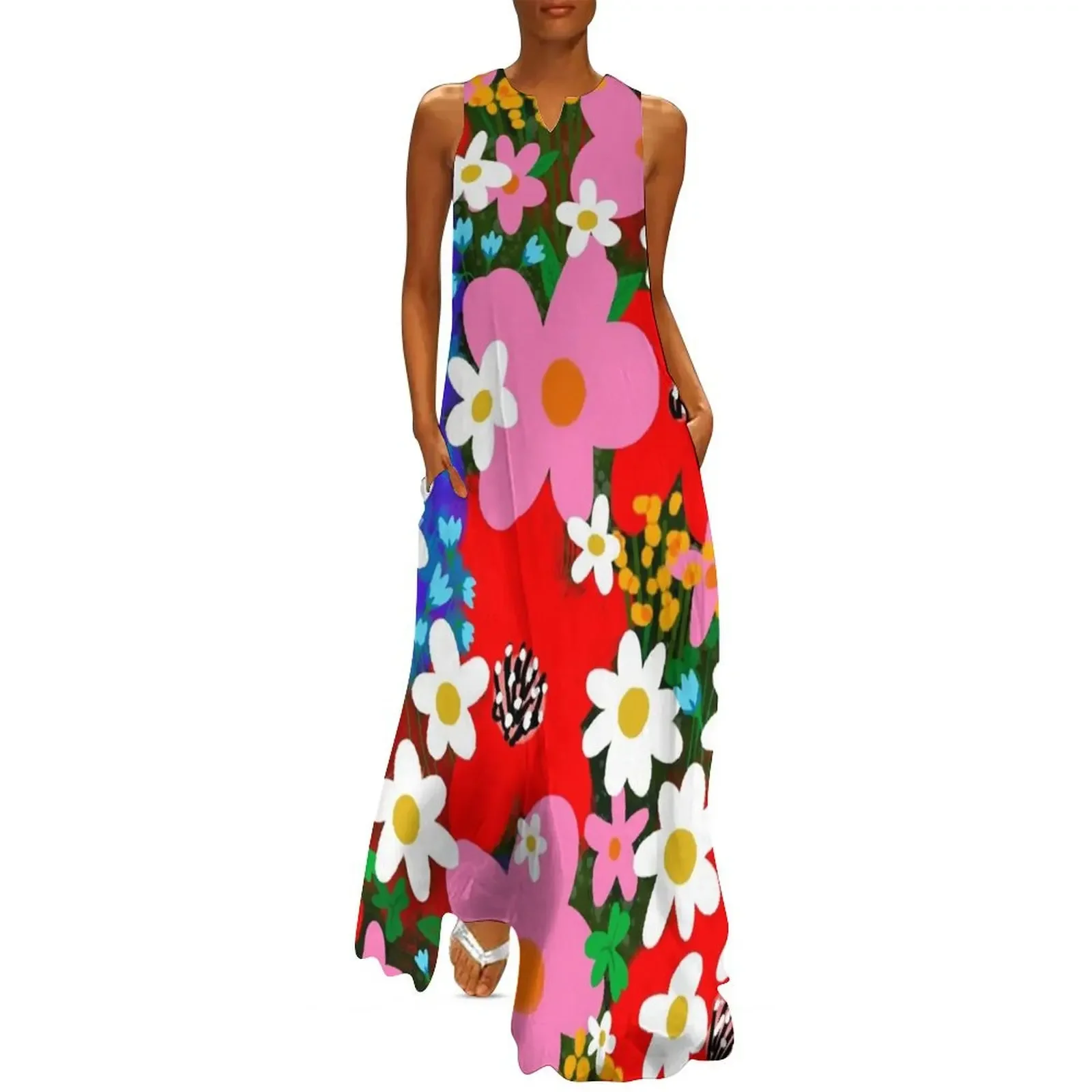 

Flower Power! Long Dress women's elegant loose dresses summer women's suit Dress women summer dresses womens 2025 Dress