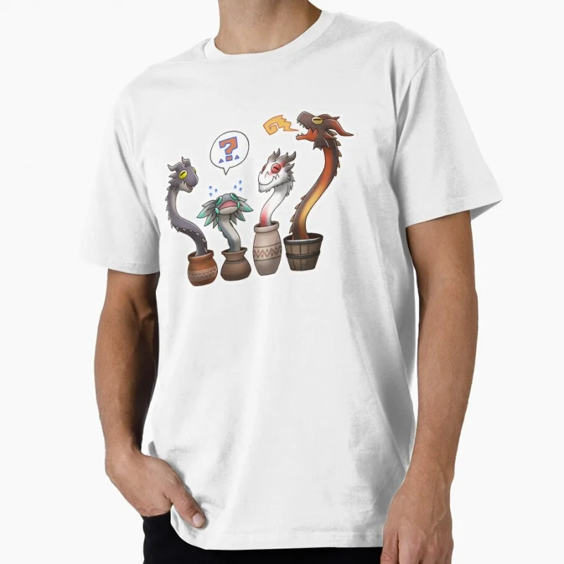 Wigglers Monster hunter world Video game Gift t shirt Short-sleeve 100% cotton printed tee MHW Graphic clothes All size tops