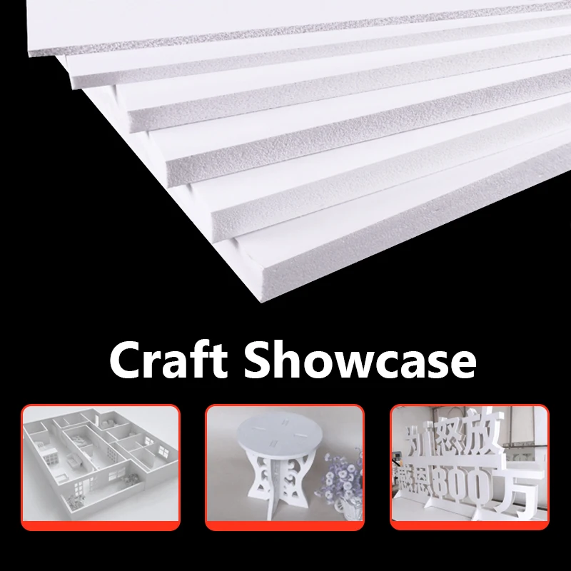 White PVC Foam Board 100x100mm~300x400mm,Thickness:3mm~15mm,for Model Making Construction Material Handmade Model