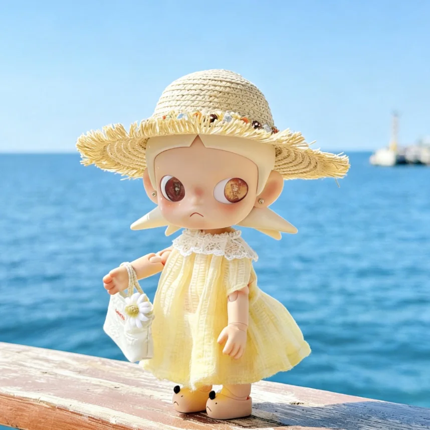 

For Zsiga 1/6 BJD Blythe Doll Beach Dress Bag Accessories Summer Vacation Style Doll Outfit