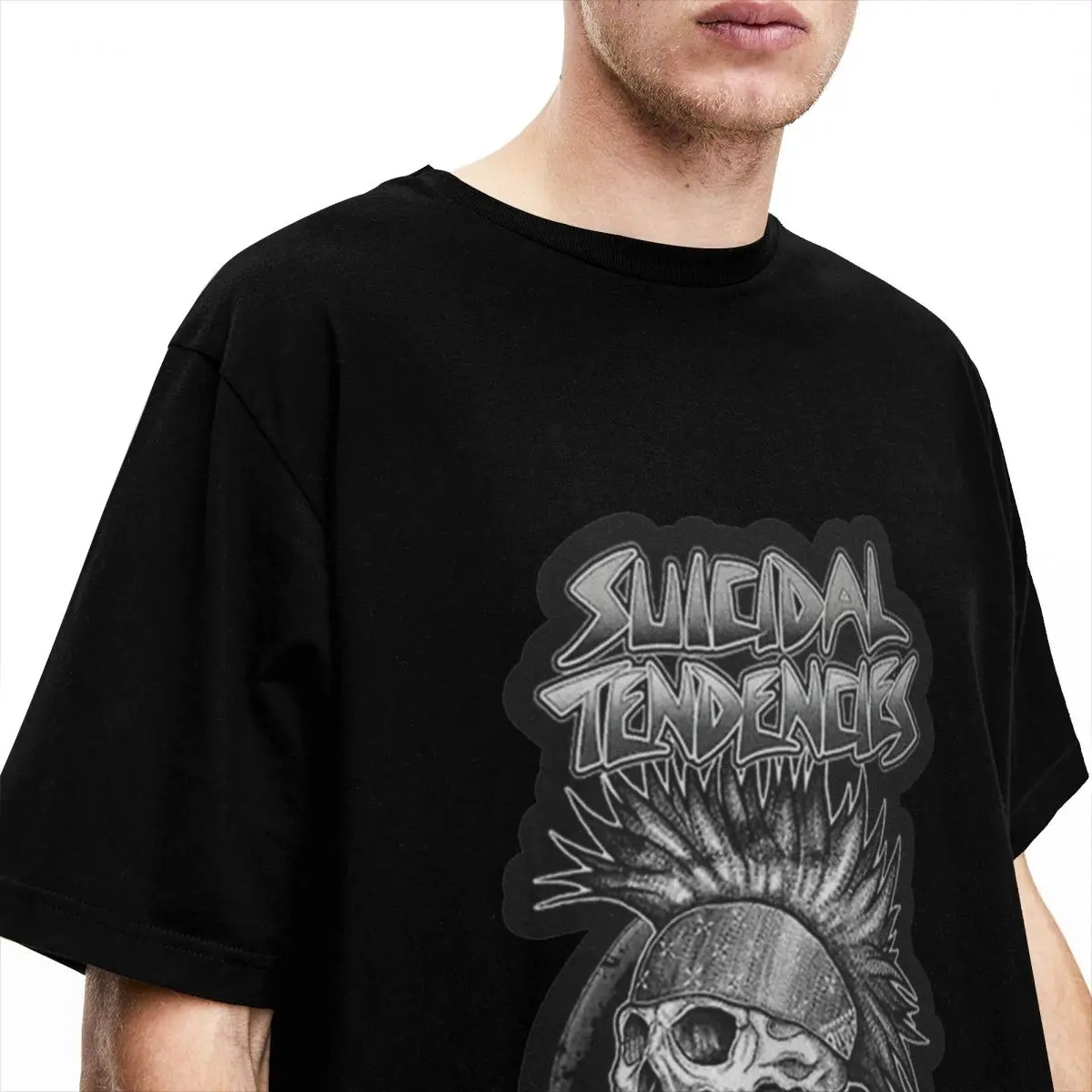 Oversized T-Shirt Suicidal Tendencies Cotton T-Shirts music artwork Fashion T shirt Beach Y2K Casual Casual Short Sleeve Tops