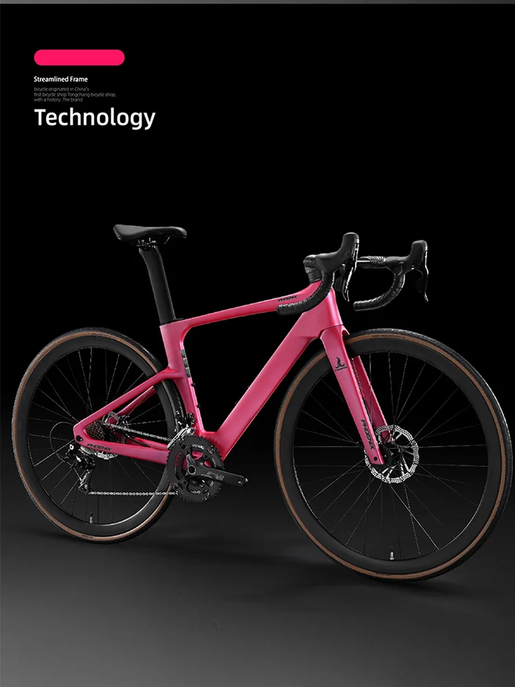 Complete Carbon Road Bicycle, Bending Handle Bike, Adult Carbon Fork, Ultra Lightweight Bike Racing Frame, Carbon Frame