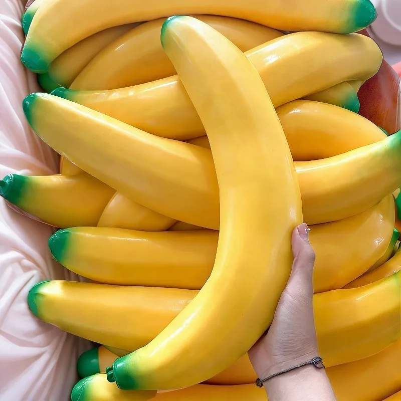 Riesiges Bananen-Squishy-Spielzeug, künstliche Banane, Quetsch-Spielzeug, Stressabbau-Squishy, langsam aufsteigendes Schreibtisch-Accessoire für Erwachsene, Geschenke – Detail 7