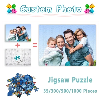 Foto Puzzle personalizzato per adulti 1000 pezzi Puzzle personalizzati decompressione educativa fai da te grande gioco di Puzzle giocattoli regalo