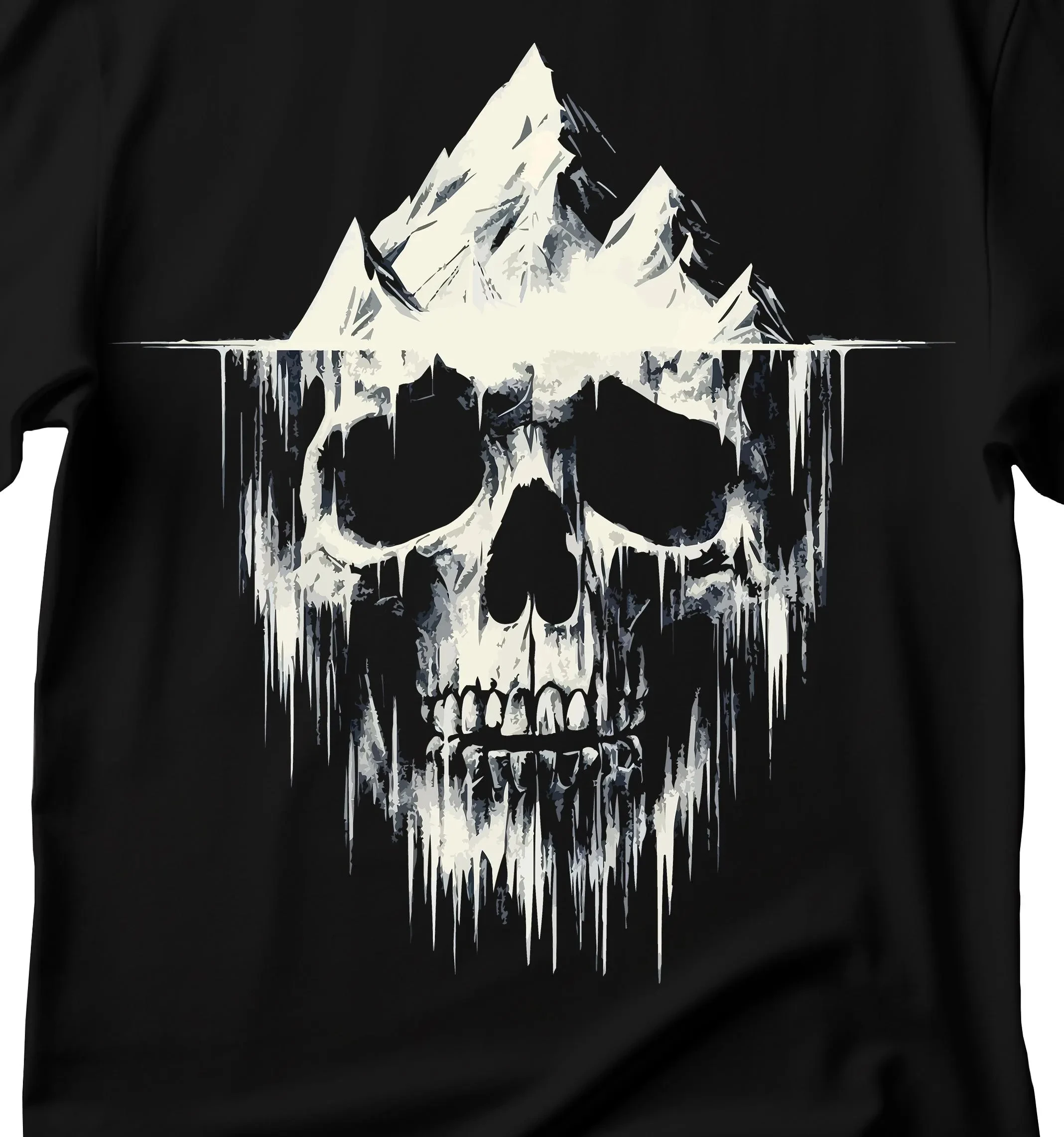 

Dark Art T Shirt Ice Skull Horror Skull T Shirt Gothic Antarctica T Shirt North Pole T Shirt Men Clothing Comfortable