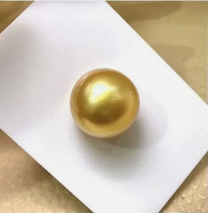 

Топ AAAA 9 мм Натуральный желтый круглый свободный одиночный жемчуг Южного моря с полупросверленным маслом