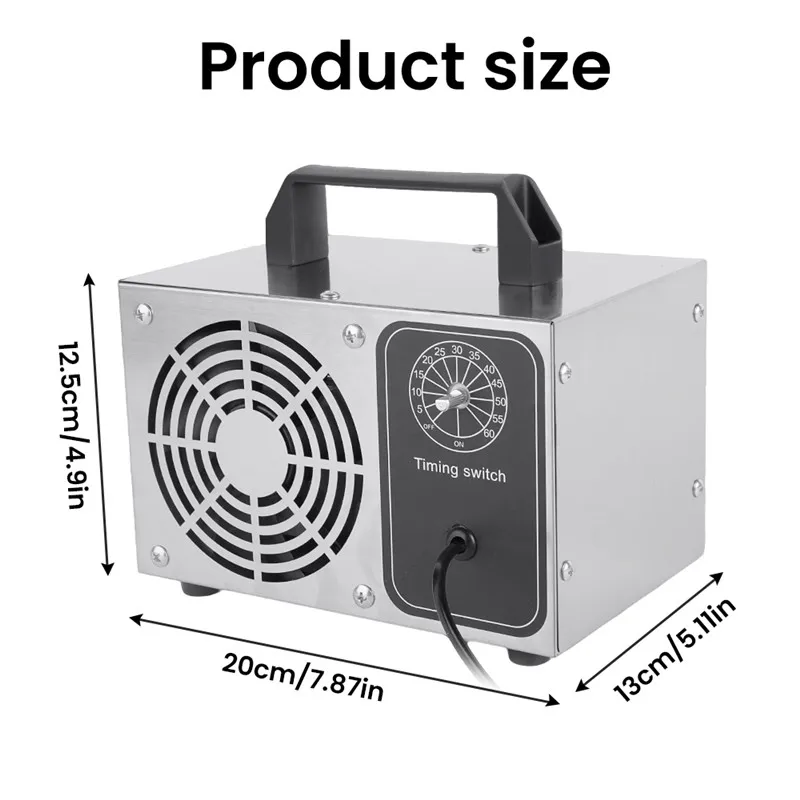 27 g/u Ozongenerator O3 Ozonisator Thuis Luchtreiniger Sterilisator behandeling Auto Lucht Ozonator naast formaldehyde 220 V - afbeelding 2