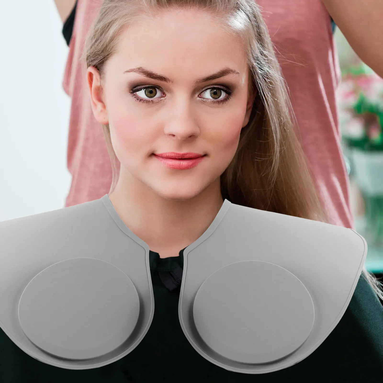 

Hair Cutting Guide Collar Soft Washable Silicone Neck Strip Extended Enlarged Protection Hair Cutting Silicone Mat Barber Neck