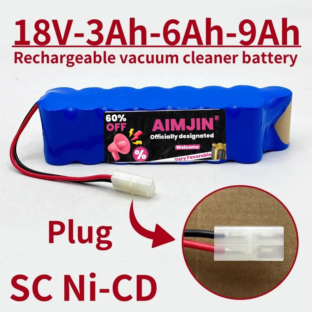 18V 3/6/9Ah Ni-CD Suitable for-Rowenta Battery Pack Vacuum Cleaner RH8771 or Tefal Cyclone Extreme Vacuum Cleaner Battery P102